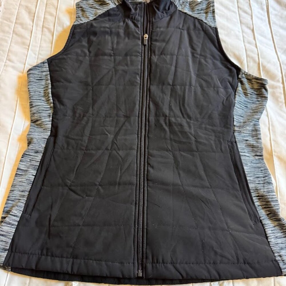 Soybu Vest Rhianna Womens Plus Size XXL Casual Winter Vest Black and Gray